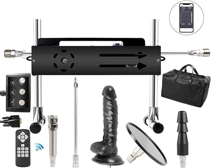 FREDORCH Wireless Wired APP Control Sex Machine with Amazing Features,Powerful,All Angle Adjustable,No Moveback Machine,200W Servo Motor, Stroke 1cm-15cm (Wireless Wired APP Control B)
