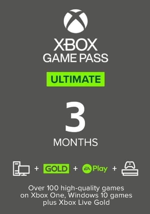 3 Months Xbox Game Pass Ultimate - Stackable - PC/XBOX/Cloud