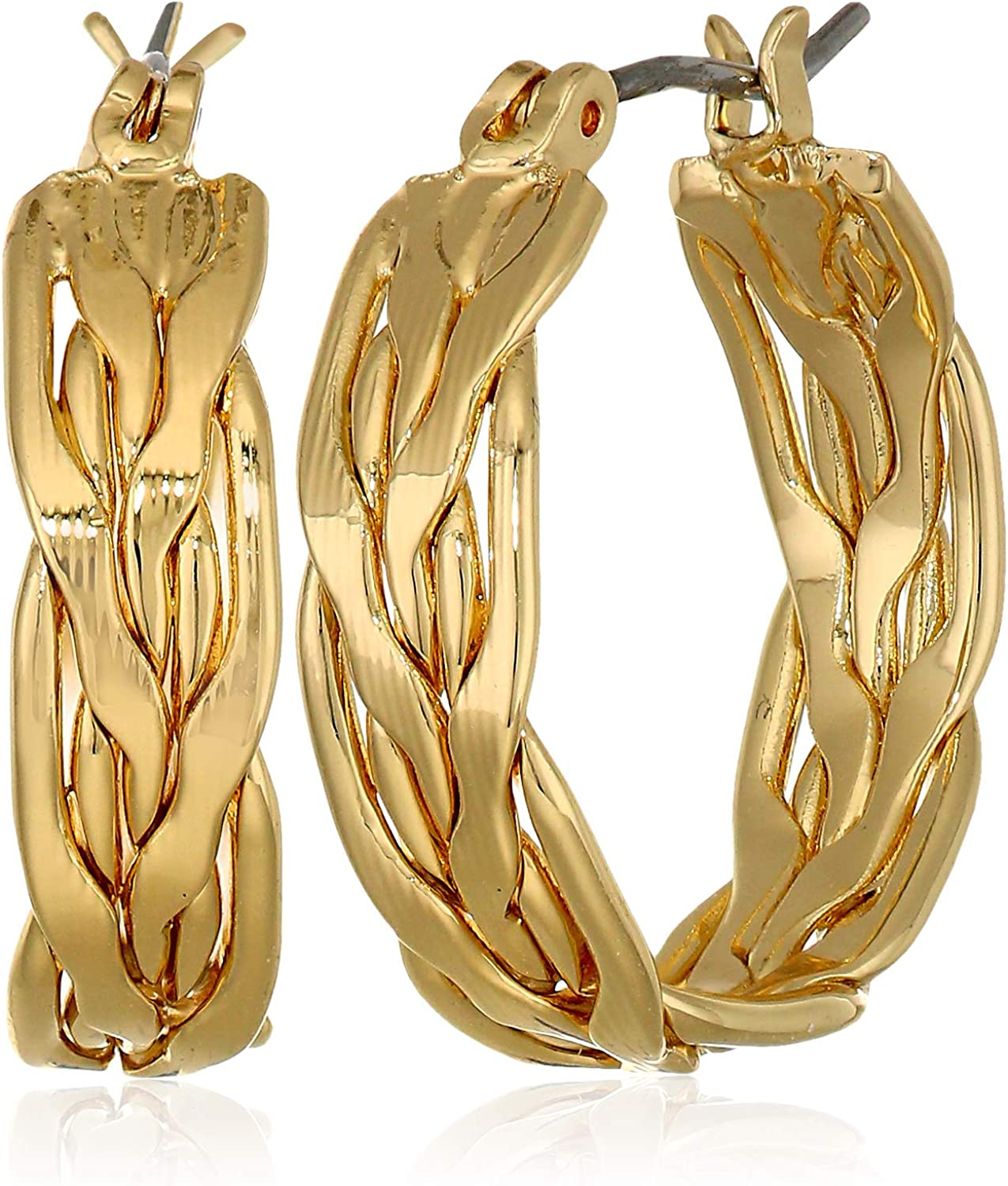 Napier Women's Gold Small Think Hoop Earrings